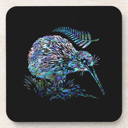 NOUVELLE-ZÉLANDE DESSOUS DE VERRE EN PIERRE KIWI P (Devant)