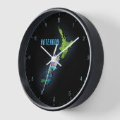 NOUVELLE-ZÉLANDE PAUA GRANDE HORLOGE (Angle)