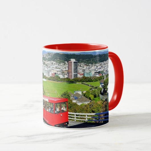 Nouvelle-Zélande, Red Cable Car Mug (Devant droit)