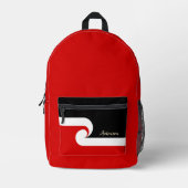 Nouvelle-Zélande, sac à dos, Drapeau Maori, Vague (Recto)