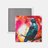 Nouvelle-Zélande Tui Bird Magnet (Recto/Verso)