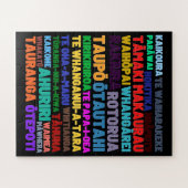 Nouvelle-Zélande Villes, Villes et lieux Puzzle (Horizontal)