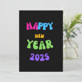 NOUVELLES ANNÉES EVE GREETINGS 2025 Carte colorée (Debout devant)