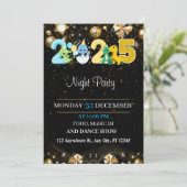 NOUVELLES ANNÉES INVITATION DU PARTI OR NOIR (Debout devant)