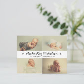 Nouvelles cartes bébé vintages - mignonne (Debout devant)