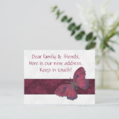 Nouvelles cartes d'adresse invités Brocart papillo (Debout devant)