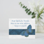 Nouvelles cartes d'adresse invités Brocart papillo (Debout devant)