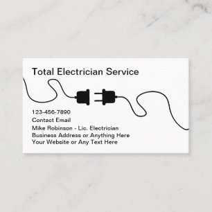 Nouvelles Cartes de Visite d'Électricien