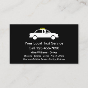 Nouvelles Cartes de Visite pour Service de Taxi Lo