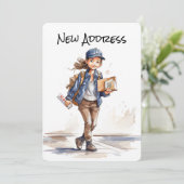 Nouvelles cartes Faire-part de déplacement d'adres (Debout devant)