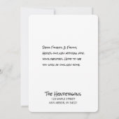 Nouvelles cartes Faire-part de déplacement d'adres (Dos)