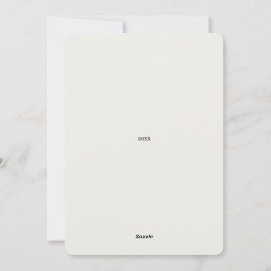 Nouvelles Coordonnées Vacances Rouille Faire-part (Dos)