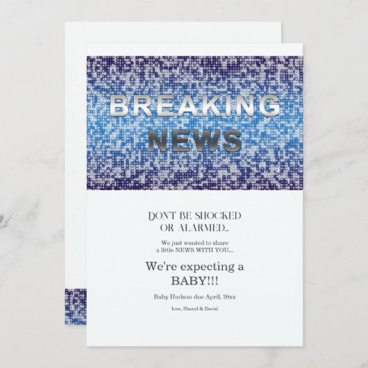 Nouvelles de rupture Faire-part de grossesse (Devant / Derrière)