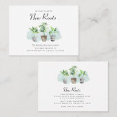 Nouvelles racines Changement d'adresse Faire-part (Devant / Derrière)