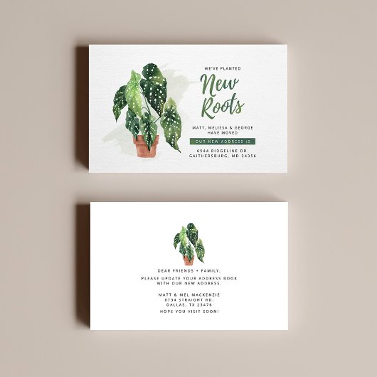 Nouvelles racines Changement d'adresse Faire-part