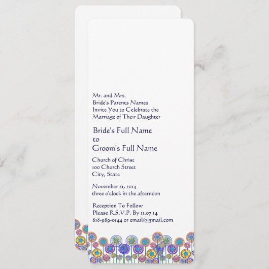 Nouvelles tailles 4.25x9.25 Fun Fun Faire-part de  (Devant / Derrière)