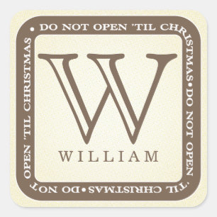N'Ouvrez Pas Jusqu'À Noël Personnaliser Sticker Ca