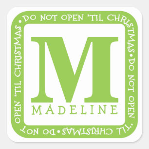 N'Ouvrez Pas Jusqu'À Noël Personnaliser Sticker Ca