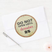 N'OUVREZ PAS Jusqu'Au 25 Décembre Stickers Cadeau (Enveloppe)