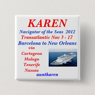 nov TA 2012 Nav Vierkante Button 5,1 Cm
