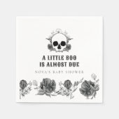 NOVA Gothic Skull Little Boo Halloween Baby shower Servet (Voorkant)