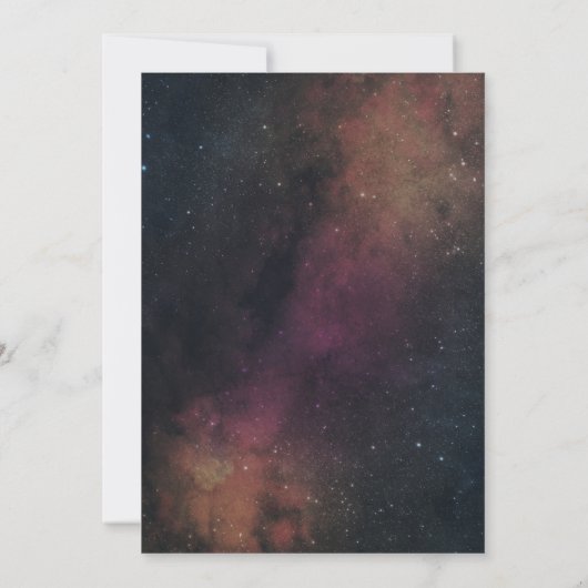 Nova Night Sky Faire-part de mariage (Dos)