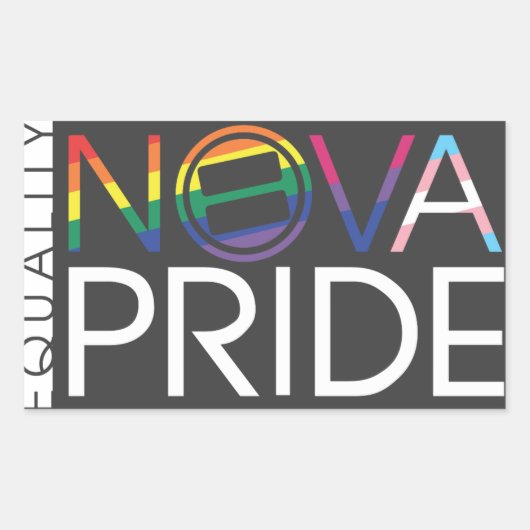 NOVA Pride Logo - Rechthoek Rechthoekige Sticker (Voorkant)