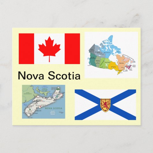 Nova Scotia Canada Briefkaart (Voorkant)