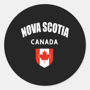Nova Scotia Canada Canadese Vlag Wandelen Kamperen Ronde Sticker