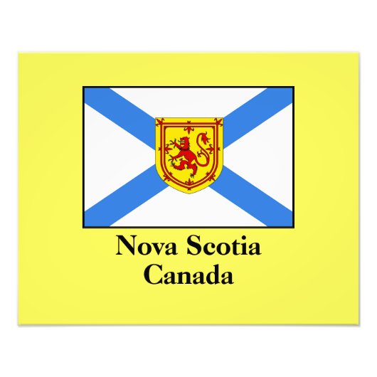 Nova Scotia Canada, geëtiketteerd, Foto Afdruk (Voorkant)