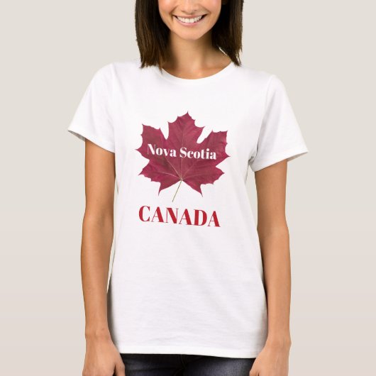 Nova Scotia Canada Maple Leaf Women's T-Shirt (Voorkant)