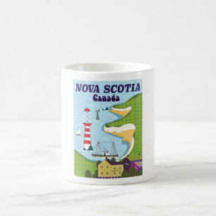 Nova Scotia Canada Oude Reisposter Koffiemok