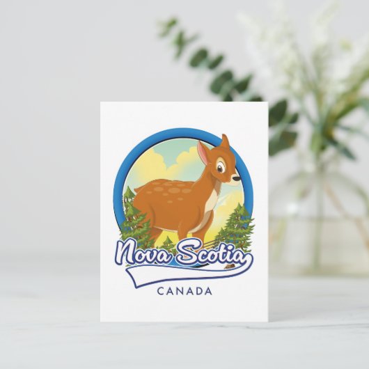 Nova Scotia Canada reizen logo Briefkaart (Staand voorkant)