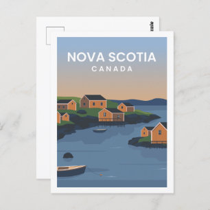 Nova Scotia Canada Travel Place Illustratie Briefkaart