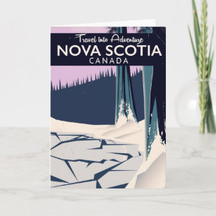 Nova Scotia, Canada vakantiereisposter. Feestdagen Kaart