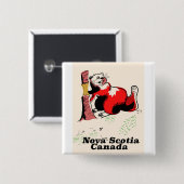 Nova Scotia canada Vierkante Button 5,1 Cm (Voorkant /achterkant)