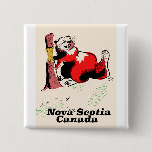Nova Scotia Canada Vierkante Button 5,1 Cm
