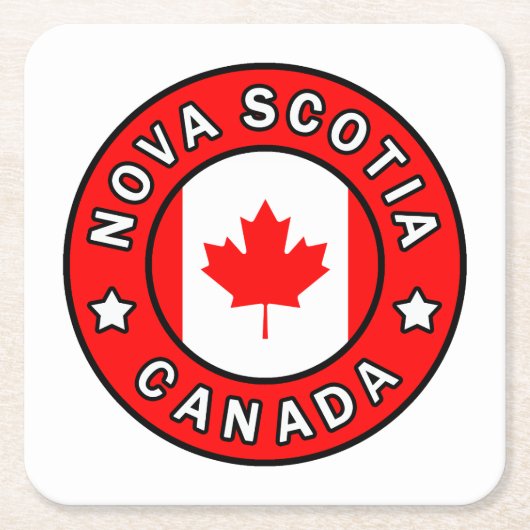 Nova Scotia Canada Vierkante Kartonnen Onderzetter (Voorkant)
