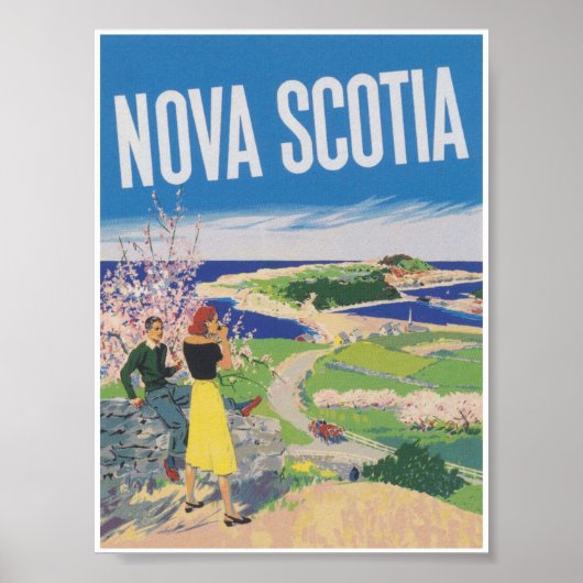 Nova Scotia Canada Vintage Travel Poster (Voorkant)