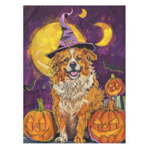 Nova Scotia Duck Toller Halloween Witch Pumpkin Tafelkleed