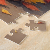 Nova Scotia Duck Toller Herfstbladeren Thanksgivin Legpuzzel (Zijkant)