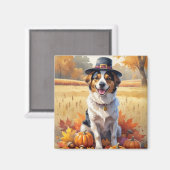 Nova Scotia Duck Toller Herfstbladeren Thanksgivin Magneet (Voorkant / Achterkant)