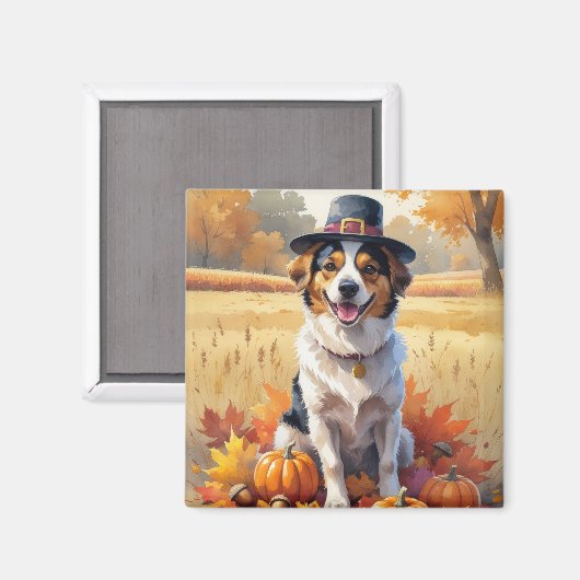 Nova Scotia Duck Toller Herfstbladeren Thanksgivin Magneet (Voorkant / Achterkant)