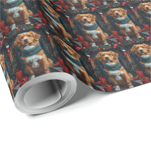 Nova Scotia Duck Toller Kerstcadeaus Haard Cadeaupapier