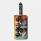 Nova Scotia Duck Toller met Rozen Valentijnsdag Bagagelabel (Achterkant verticaal)