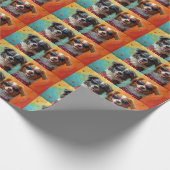 Nova Scotia Duck Toller met Rozen Valentijnsdag Cadeaupapier (Hoek)