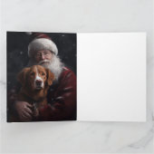 Nova Scotia Duck Toller met Sinterklaas Festive Kaart (Binnen)