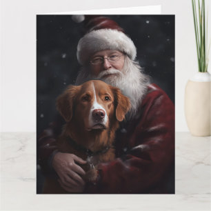 Nova Scotia Duck Toller met Sinterklaas Kerstfeest Kaart