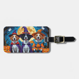Nova Scotia Duck Toller Pompoen Halloween Grappig Bagagelabel