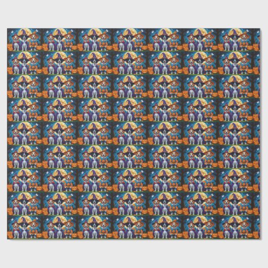 Nova Scotia Duck Toller Pompoen Halloween Grappig Cadeaupapier (Vlak)